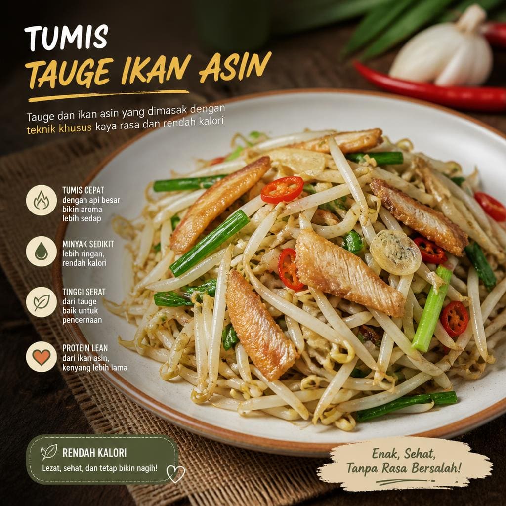 Tumis Tauge Ikan Asin di RM Bumi Aki